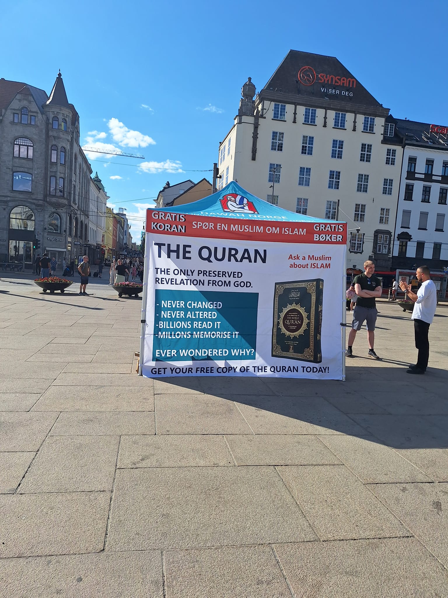 Dawah stand in Norway